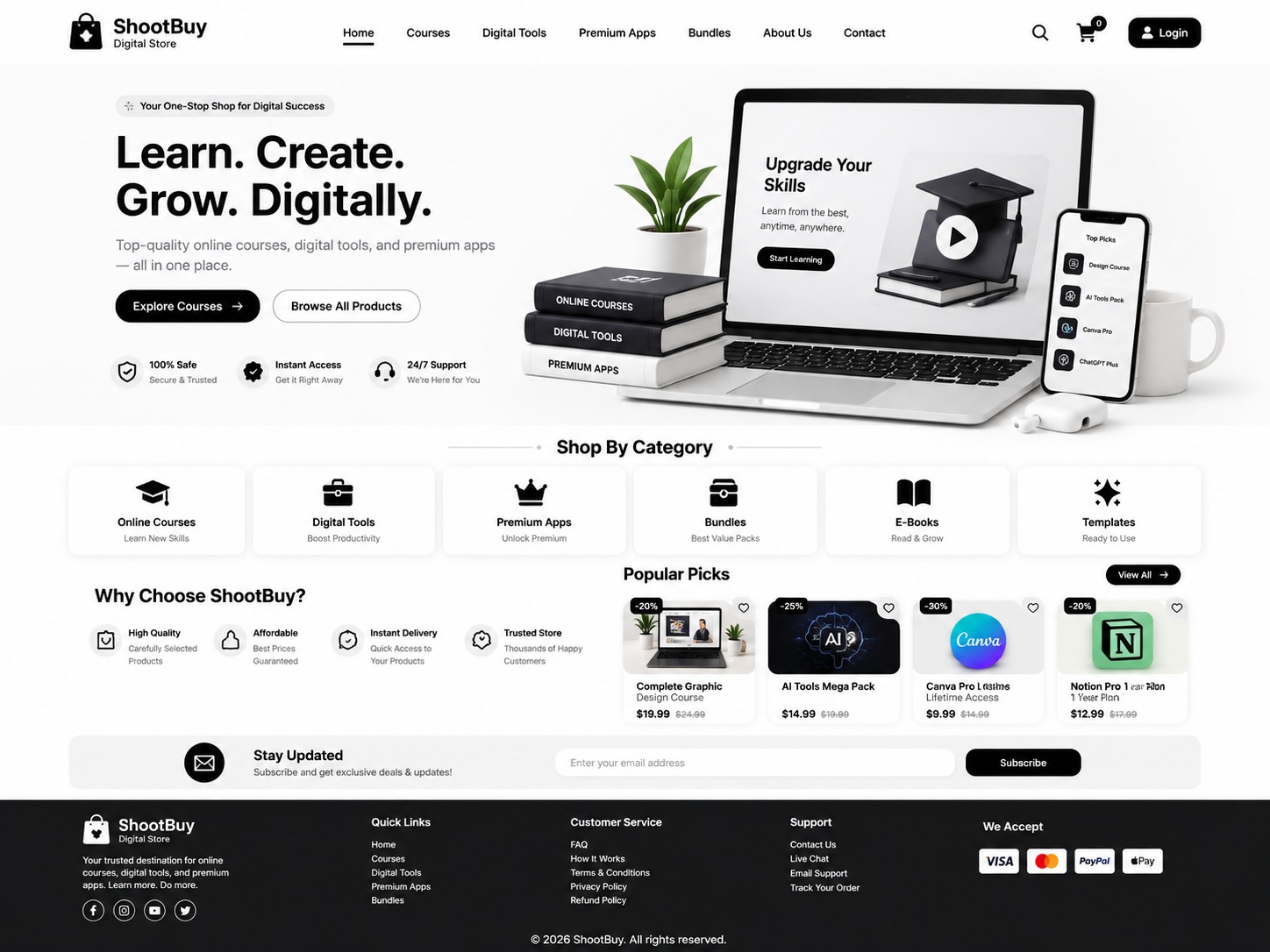 Digital Products E-Commerce Platform